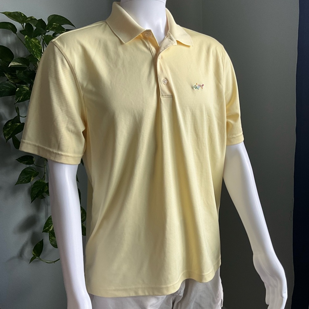 Greg Norman Collection Yellow Polo Shirt Classic Design